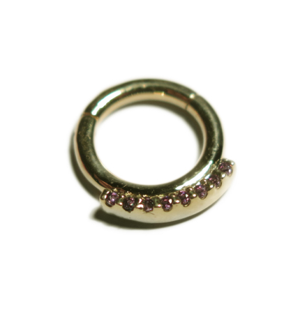 Septum Clicker i 14k guld med slipade stenar