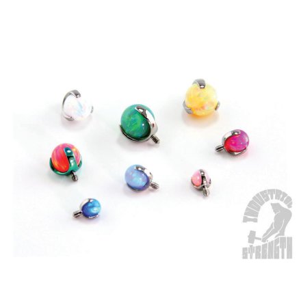 Rund kloinfattad opalit-topp