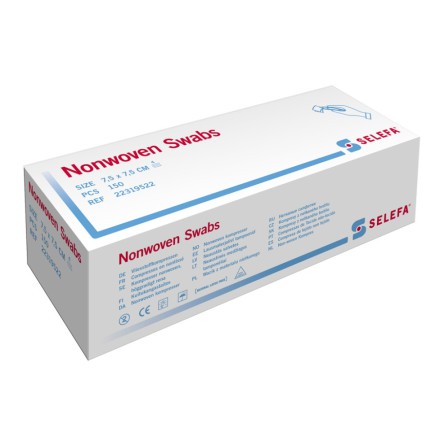 Kompress Nonwoven osteril 4-lagers 7,5x7,5 cm i papperförpackning/100