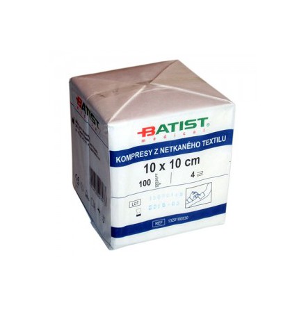 Kompress Nonwoven osteril 4-lagers 10x10 cm i pappersf�rpackning /100