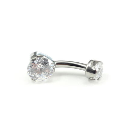 Navelsmycke med rund Cubic Zirconia