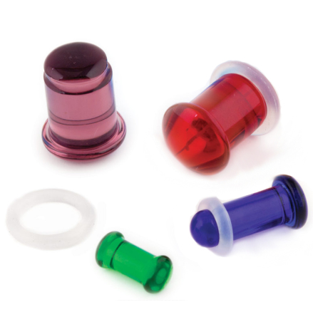 Single flare-pluggar i glas