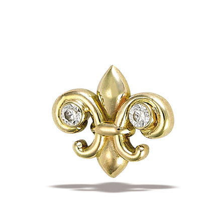 Fleur De Lis i 14k