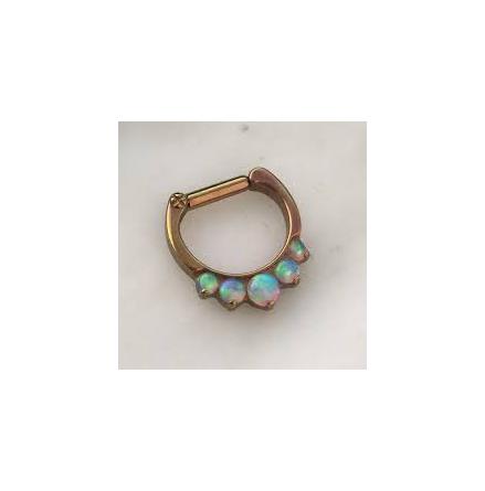 Septum Clicker med 5 kloinfattade rundade opaliter