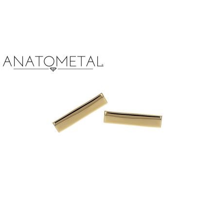18k Rectangle end,Bars with push pin