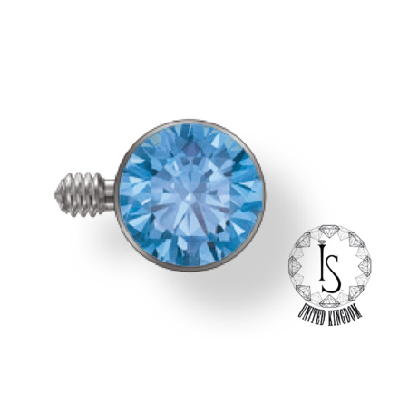 Titanium Bezel-Set Faceted Gem Orbit