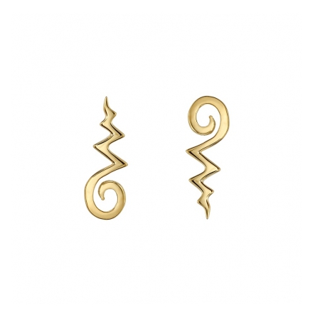 14k Unalome in 14k gold, threaded