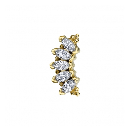 14k ´MARQUISE PANARAYA´ CZ 3x1.5mm gems