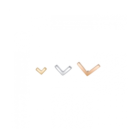 14k Pin with Flat V - 4mm