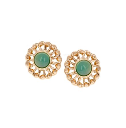 18k Gold Virtue ends with CZ, push pin