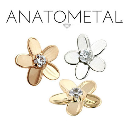 18K PLUMERIA in Yellow Gold, 6mm with 1.5mm CZ, Push fit