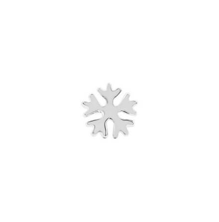 14K Gold Snowflake Sandblast  - White Gold Push pin