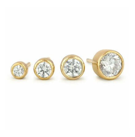 18K Guldkulor med stenar