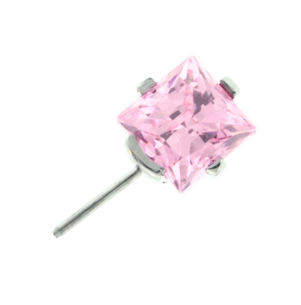 Thredless side set Princess Cut 4mm