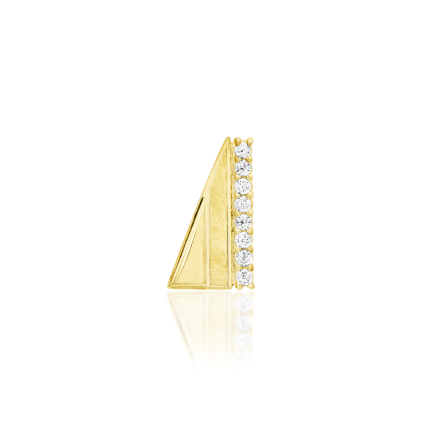 14K Nova with CZ - Yellow Gold Push pin