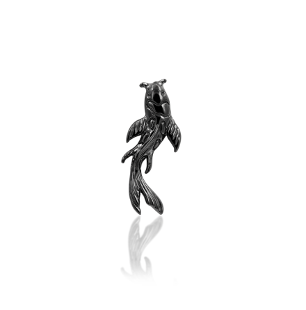 14K Koi, Right - Black Gold Push pin