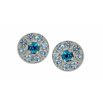 18K Gold Diane with CZ, Pushfit