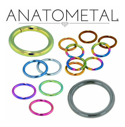 Niobium continius ring, gold colour