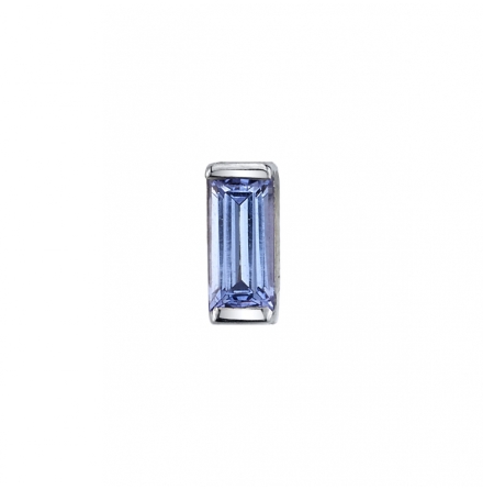 Pin with Baguette Bar Setting - 3x1.5mm Amethyst