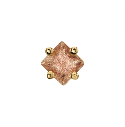 Pin with Princess Four Prong - 1.5mm - 2mm Gem Set on Axis