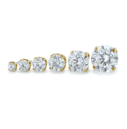 18K Gold Prong Set Gem