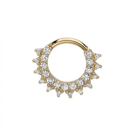 Gem Kolo 14GA 5/16in 1.5-1 HR,Row of 1.5mm Prongs on Ring and 1mm Accent Prongs