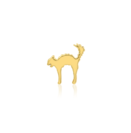 14K Scaredy Cat - yellow Gold Push pin