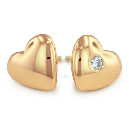 Threadless-topp 14K guld - Hj�rta m sten