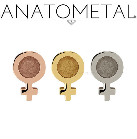 18K Gender symbol, push pin