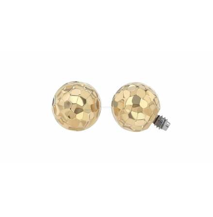 18K Hammered gold ball, push pin