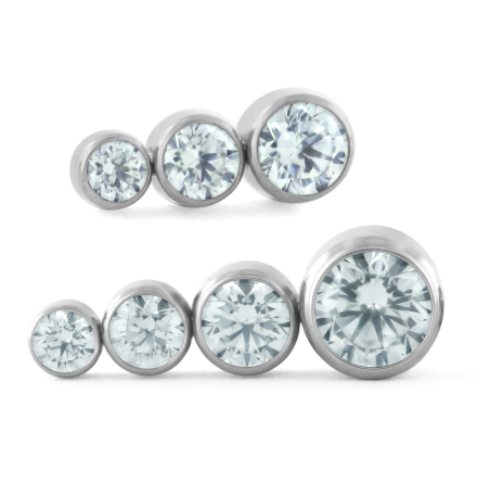 Bezel Set Gem Cluster - Tapered