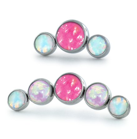 Dreamland Bezel Set Cabochon Cluster - Curved