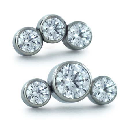 Bezel Set Petite Gem Cluster