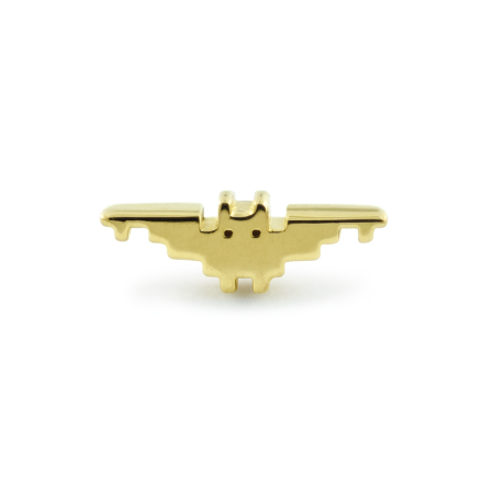 18K Yellow Gold 8-Bit Bat