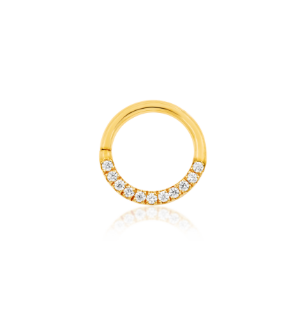 Gold CZ Seam Ring