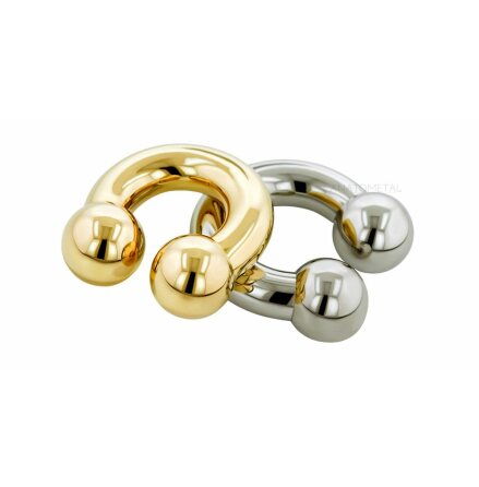 Hästsko i titan med kulor