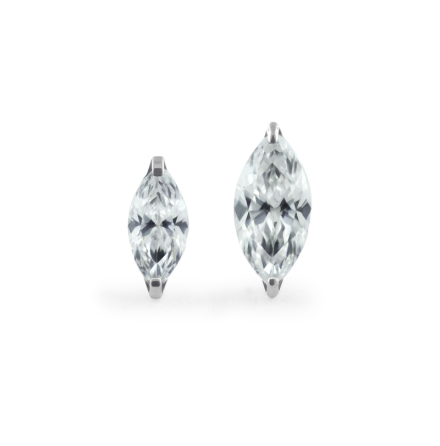 Titanium Marquise Cut Prong Set Gem